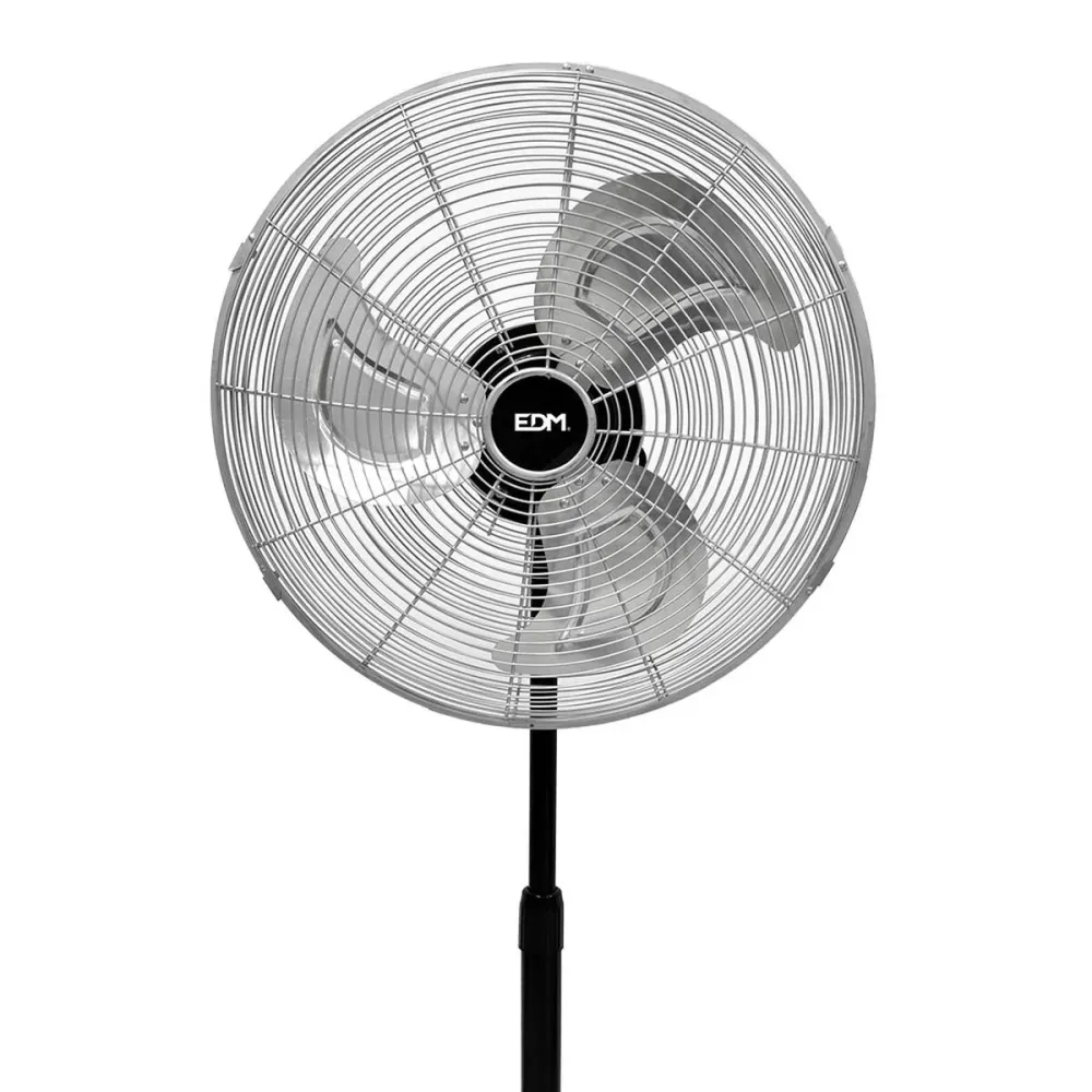 Ventilator cu Picior EDM Negru mat 80 W Ø 50 cm industrial