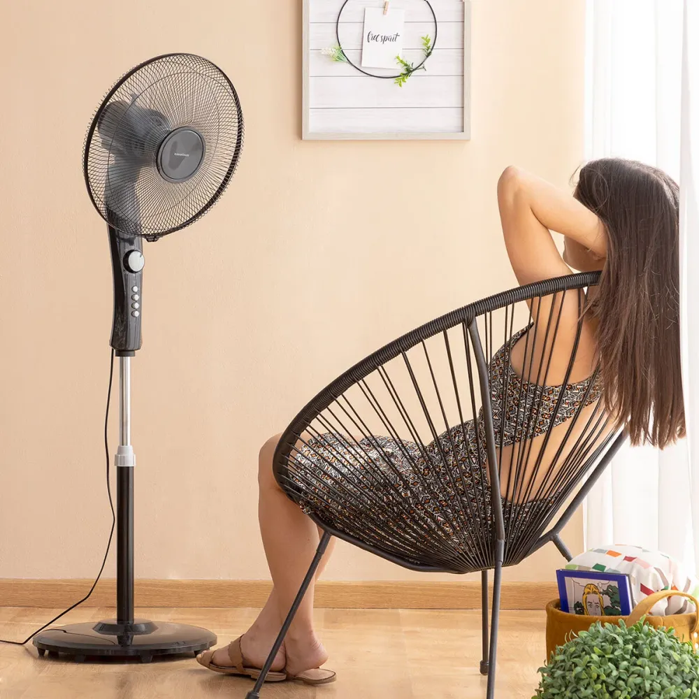 Ventilator cu Picior InnovaGoods Breezinn Negru 45 W