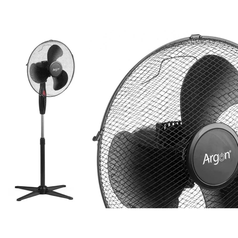 Ventilator cu Picior Negru 45 W 43 x 60 x 102 cm