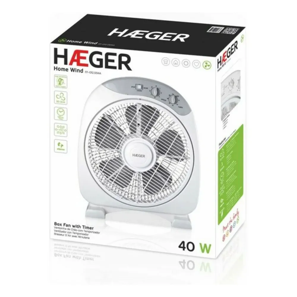 Ventilator de Podea Haeger FF-012.004A Alb 40 W