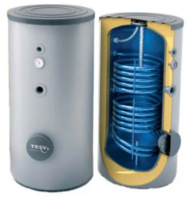 Boiler indirect TESY cu 2 serpentine marite, pentru pompe de caldura Ev 2x4 2x9 S2 200 60 HP- 200 litri