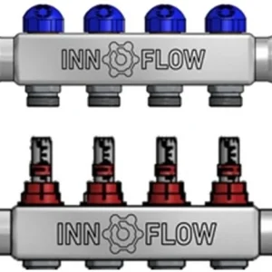 Distribuitor incalzire pardoseala Innofloor Innoflow, 1" X 3/4" - 6 circuite