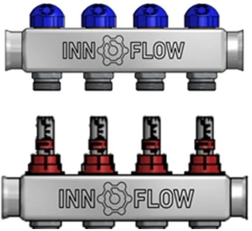 Distribuitor incalzire pardoseala Innofloor Innoflow, 1" X 3/4" - 6 circuite