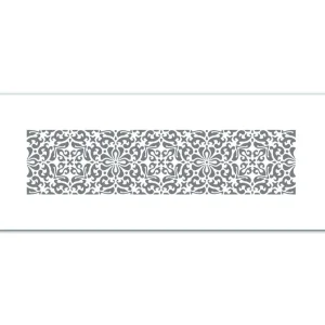 Grila, FRANKISCHE, profi-air Starline design FLORA, 350 x 130 mm, alb vopsit
