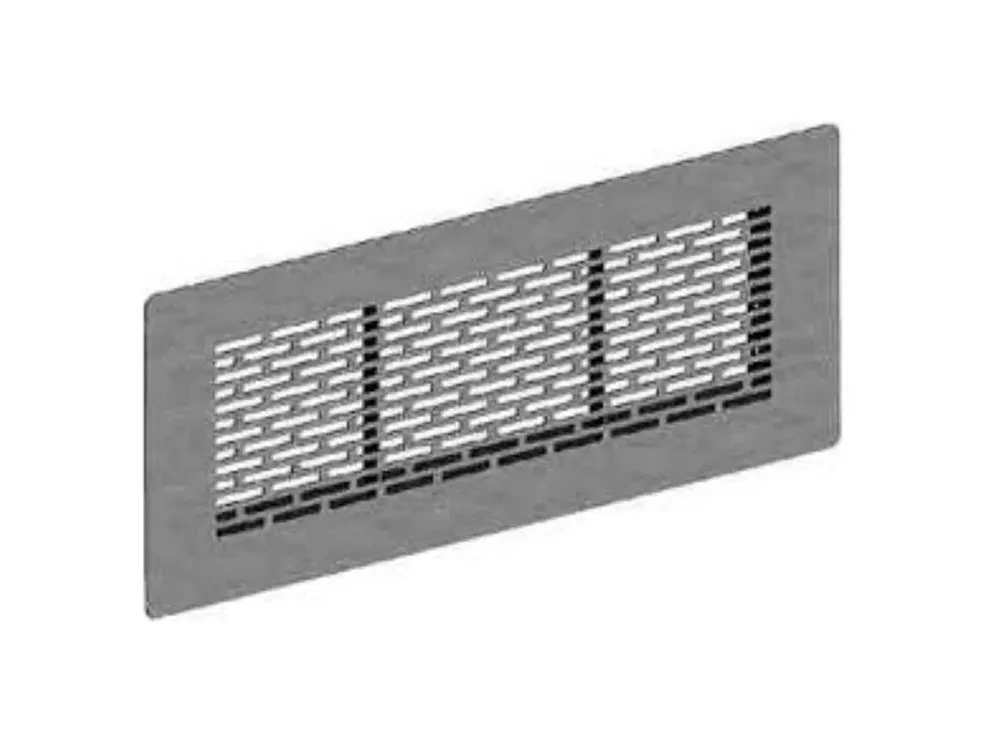 Grila FRANKISCHE, profi-air tunnel, pentru Priza de Aer (Plenum), 132 x 52 mm, la 90°, oțel inox periat