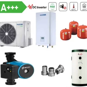 Pachet Complet Pompa de caldura aer-apa R32 split HYUNDAI HYHA-V10W/D2N8-B, 10 kW, monofazata, cu booster electric 3 kW, c...