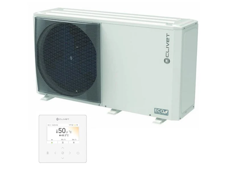 Pompa de caldura aer-apa Clivet EDGE F R290, Monobloc, 15 KW, Monofazica, Clasa +++