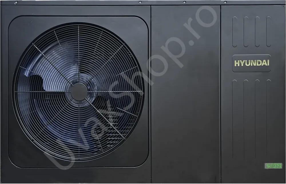 Pompa de caldura aer-apa R32 monobloc Hyundai HYHC-V14W/D2N8-B, 14 kW, monofazata, cu booster electric 3 kW, clasa energet...