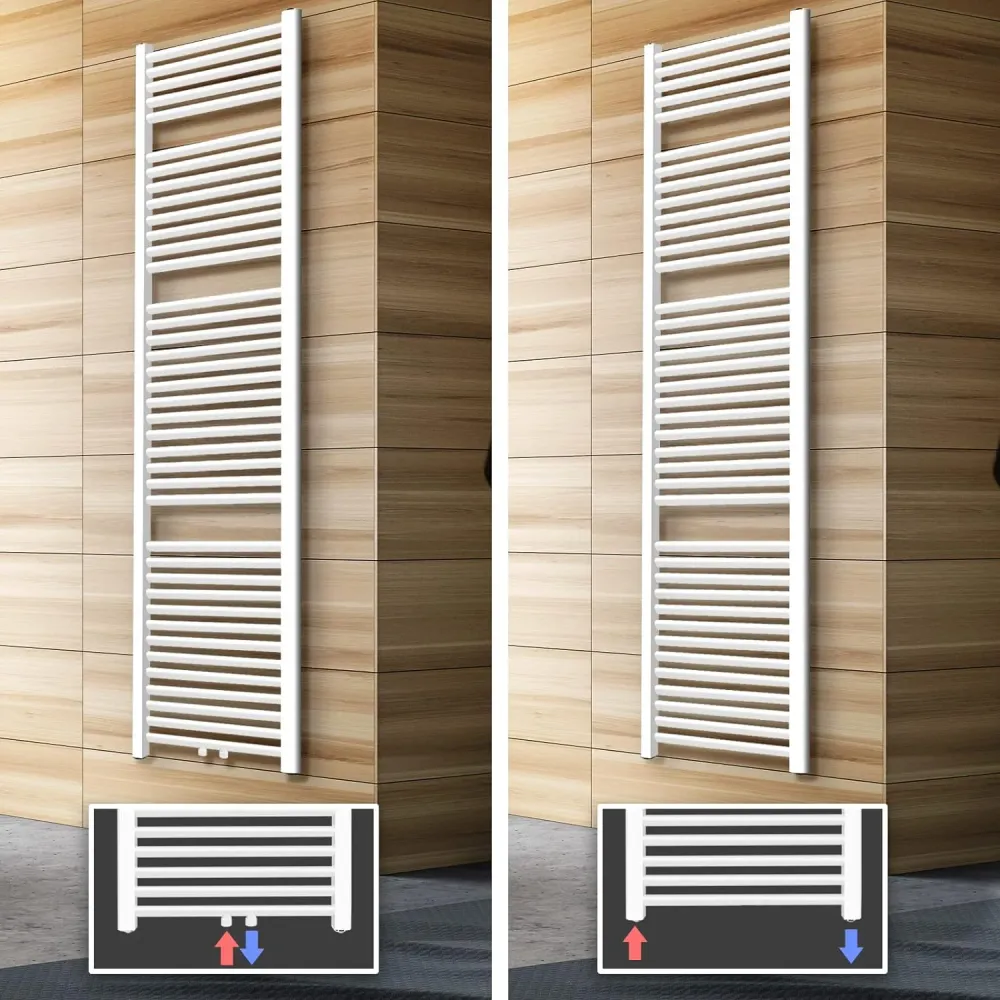 Radiator baie portprosop, 1200 mm x 600 mm, drept, alb
