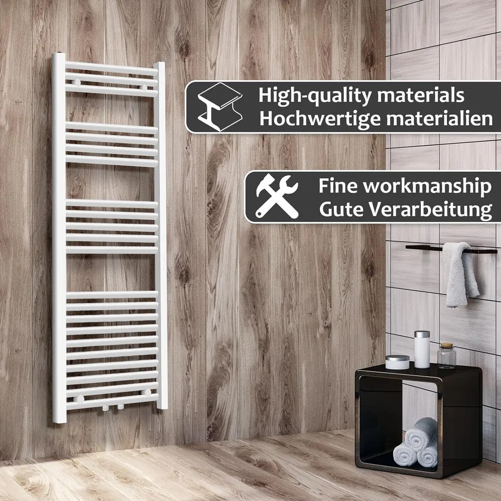 Radiator baie portprosop, 1400 x 600 mm, drept, alb