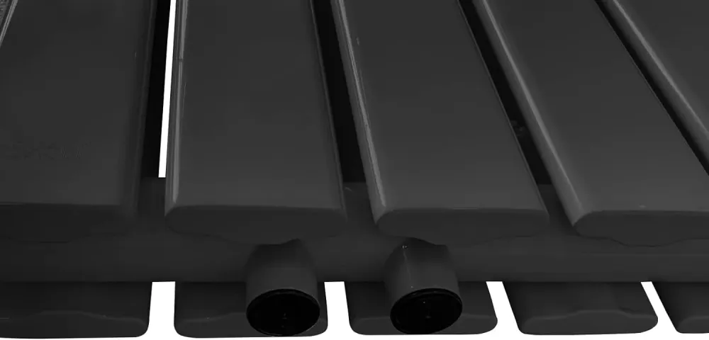 Radiator de design din otel orizontal plat, dublu strat, 600 x 1022 mm, 1365 W, racord central de 1/2 toli, pentru sufrage...
