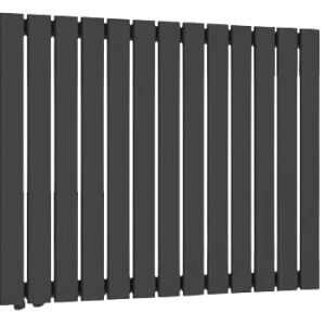 Radiator de design din otel, orizontal, plat, racord central de 1/2 toli, cu un singur strat, 600 x 886 mm, 646 W, antracit