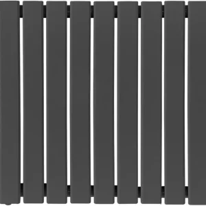 Radiator de design din otel orizontal, plat, cu un singur strat, 600 x 886 mm, 646 W, racord central de 1/2 toli, pentru s...