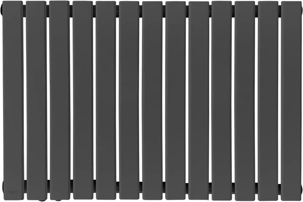 Radiator de design din otel orizontal, plat, cu un singur strat, 600 x 886 mm, 646 W, racord central de 1/2 toli, pentru s...