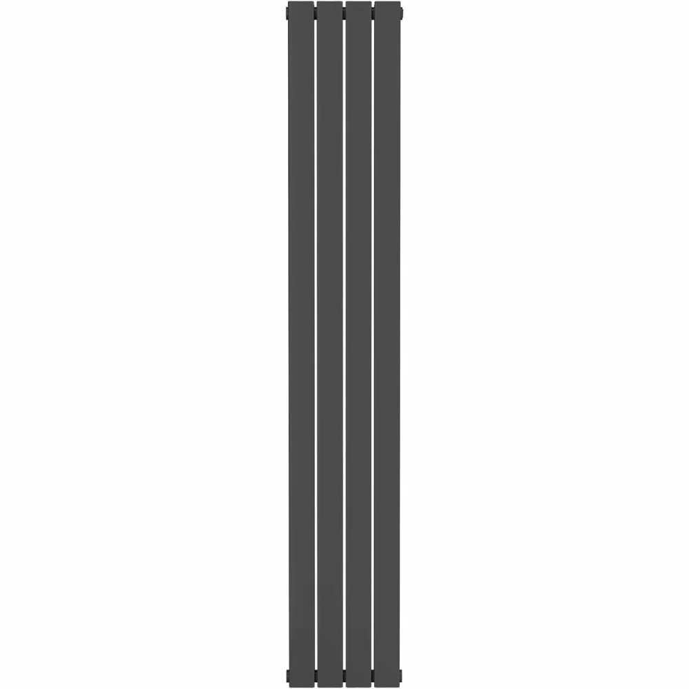 Radiator de design vertical, plat, dublu strat, 1800 x 304 mm, 1148 W, racord central, din otel, pentru living/baie, antracit
