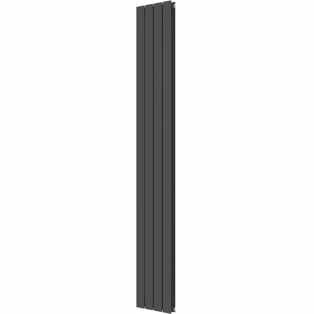 Radiator de design vertical, plat, dublu strat, 1800 x 304 mm, 1148 W, racord central, din otel, pentru living/baie, antracit