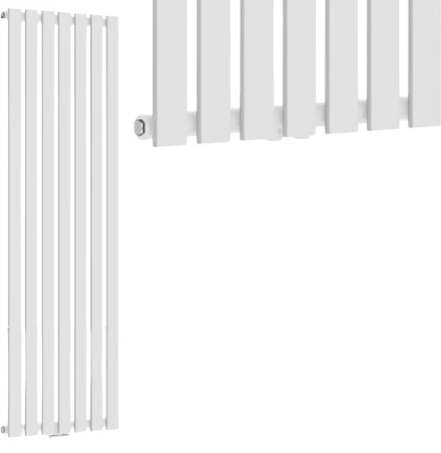 Radiator vertical plat cu multiblock, racord central 1/2 toli, 1800 x 300 mm, 592 W, alb