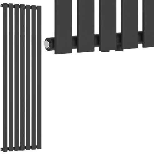 Radiator vertical plat cu multiblock, racord central 1/2 toli, 1800 x 300 mm, 592 W, antracit