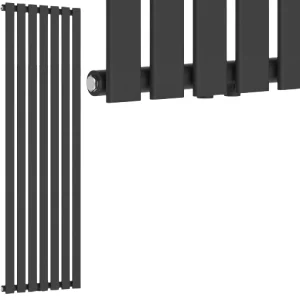 Radiator vertical cu racord central, 1800 x 300 mm, 592 W, antracit