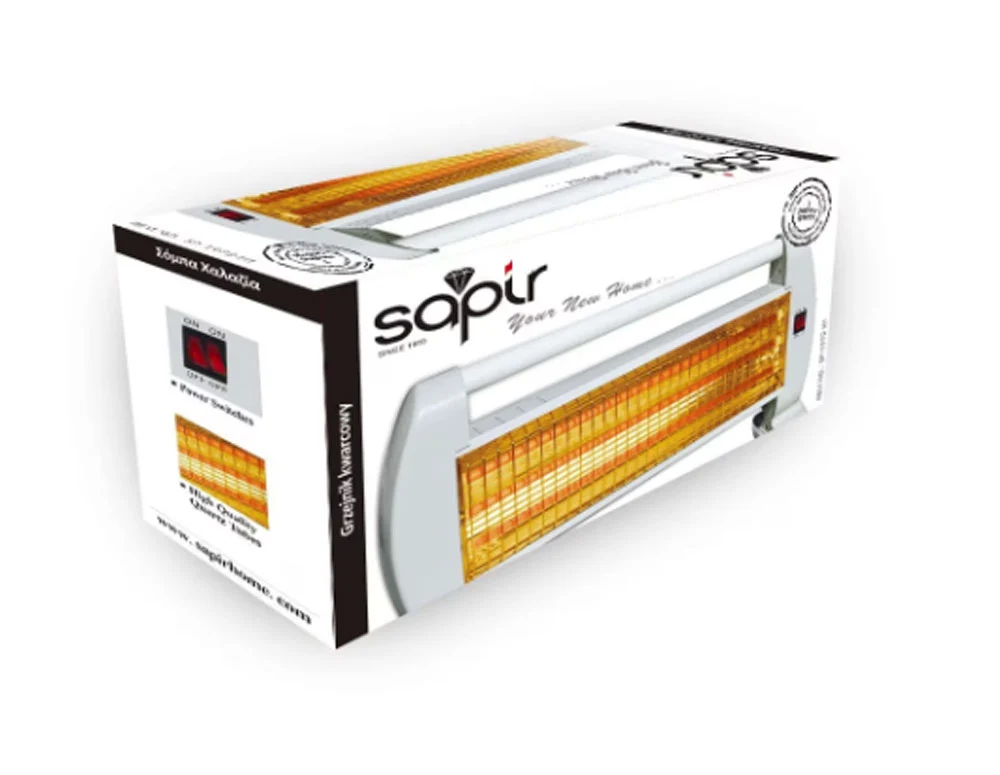 Aragaz cu cuarț sapir sp 1972 h1, 1200w, 3 încălzitoare, 3 niveluri de putere, siguranță, alb