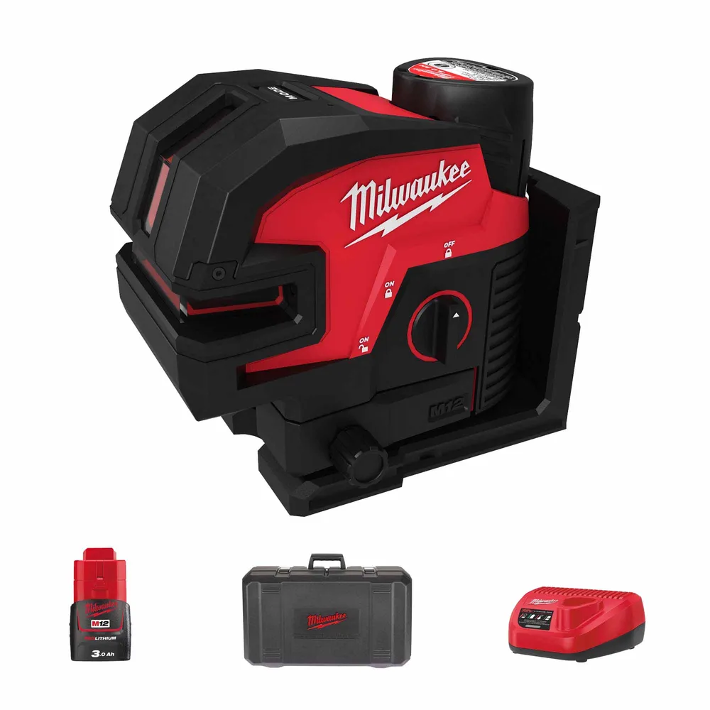 Nivel cu laser Milwaukee M12 CLL4P-301C 12V 3Ah