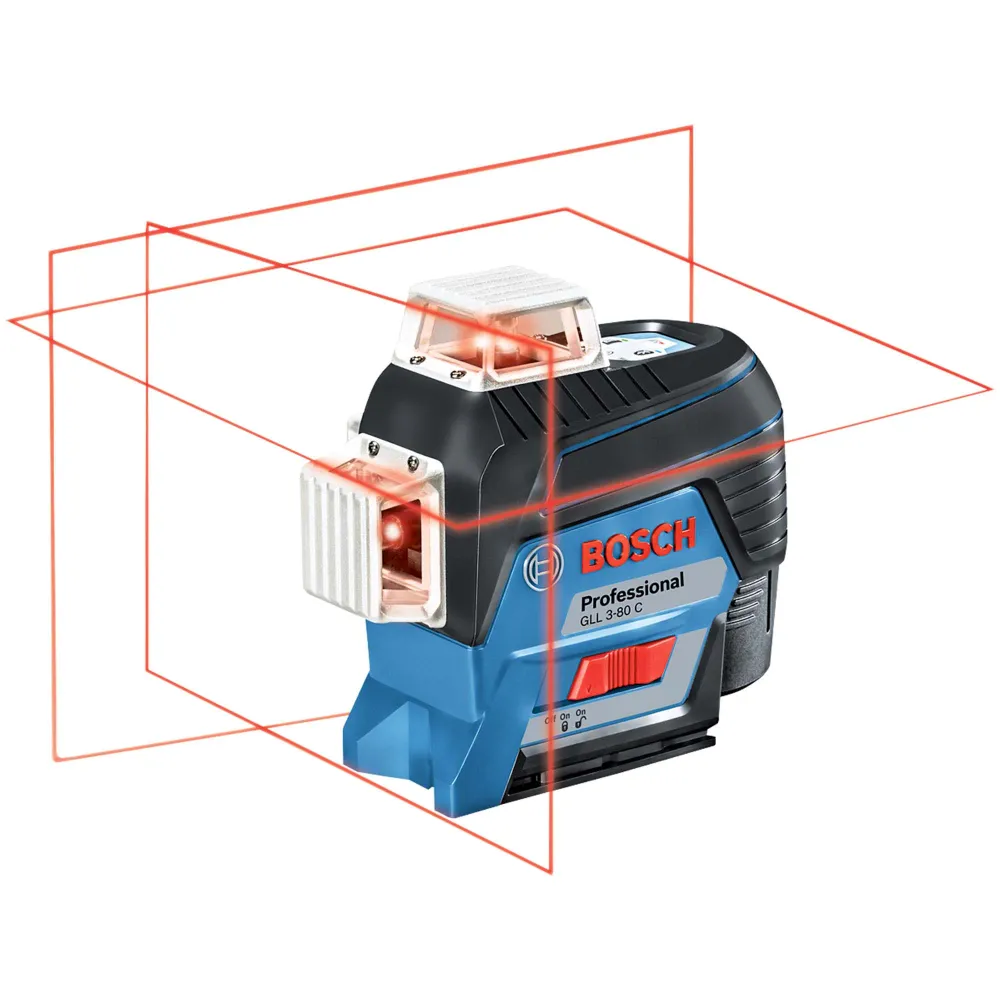Nivel cu laser Bosch GLL 3-80 C cu receptor