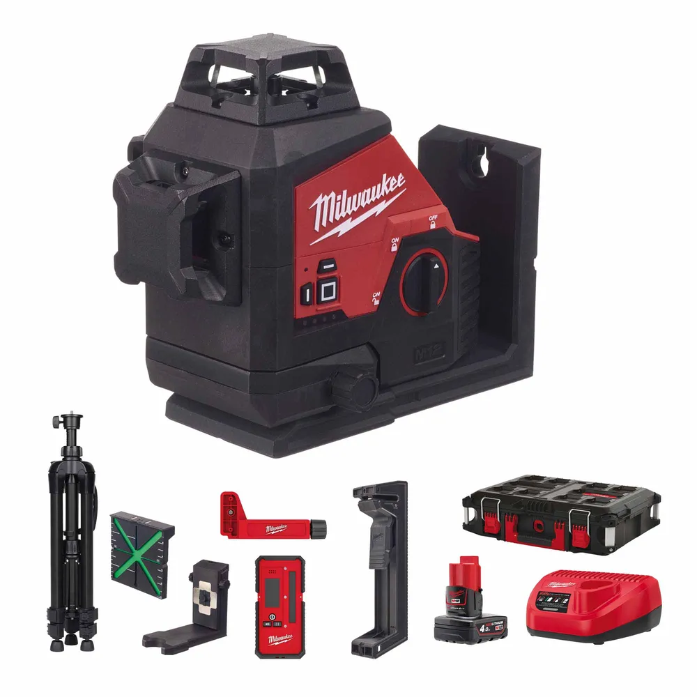 Nivel cu laser Milwaukee M12 3PLKIT-401P