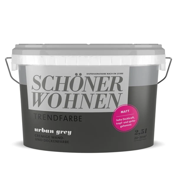 Vopsea perete SCHÖNER WOHNEN, Urban grey, 2,5l
