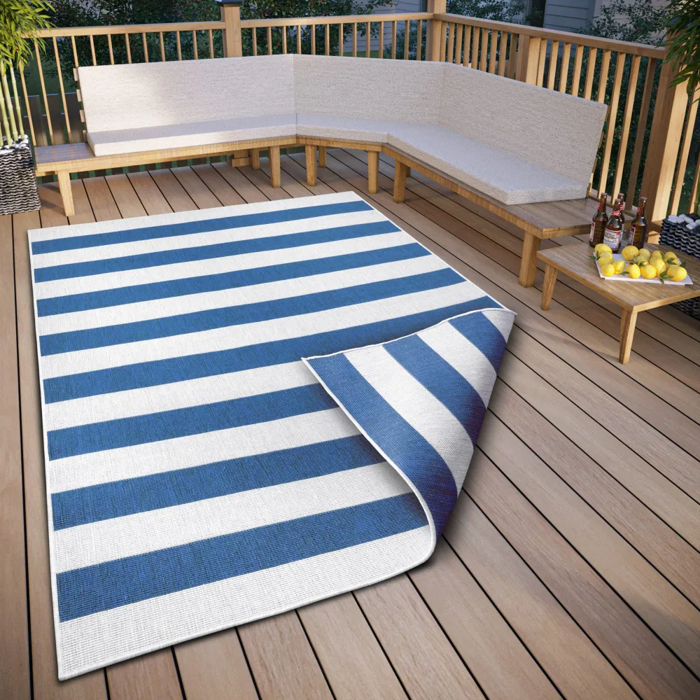 Covor »Alan« potrivit si pentru exterior albastru 120x170 cm