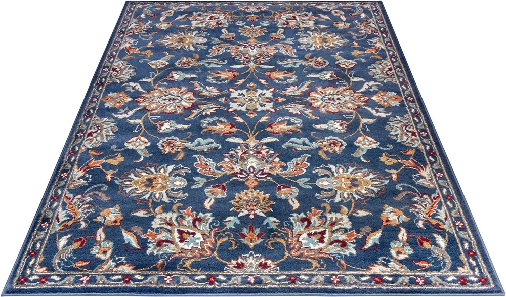 Covor »Caracci« cu design oriental albastru, fire scurte, 80x120 cm