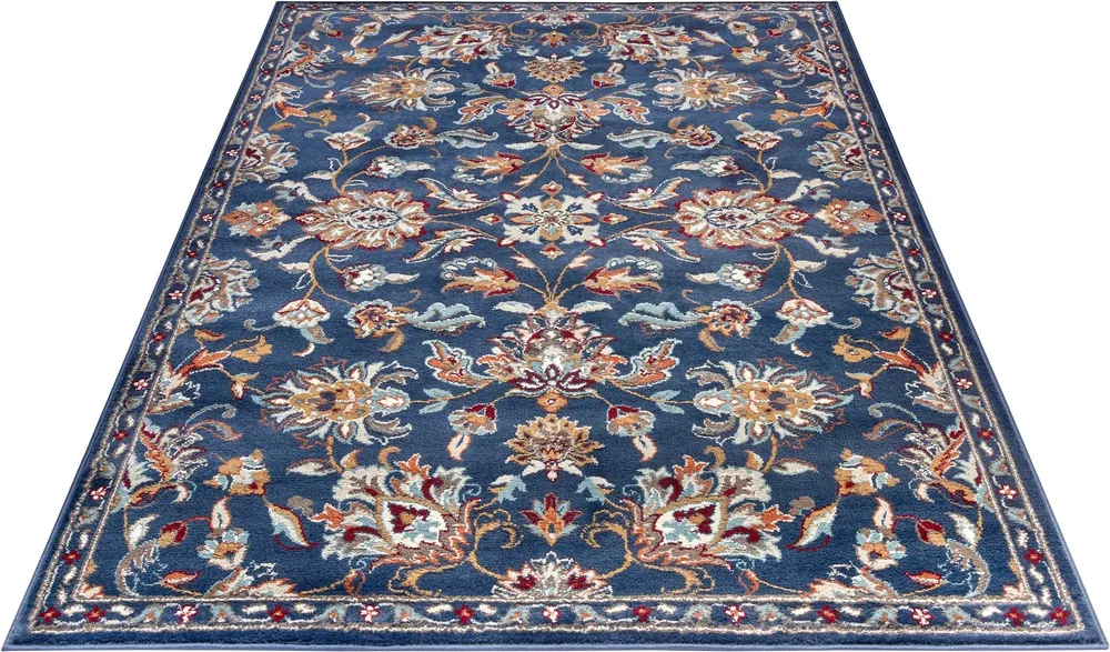 Covor »Caracci« cu design oriental albastru, fire scurte, 140x200 cm