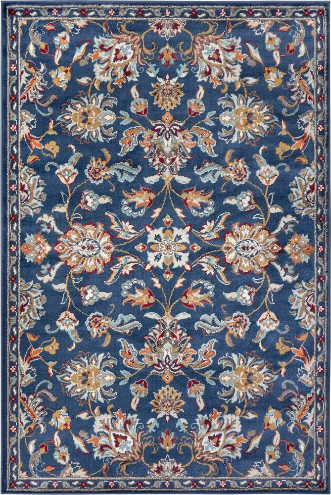 Covor »Caracci« cu design oriental albastru, fire scurte, 140x200 cm