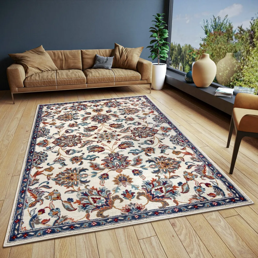 Covor »Caracci« cu design oriental crem, fire scurte, 140x200 cm