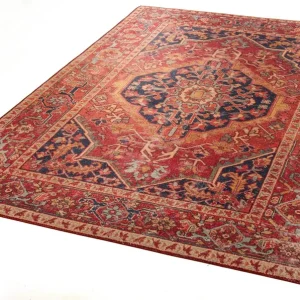 Covor Cecilia 28623, cu model oriental rosu, 90x160 cm
