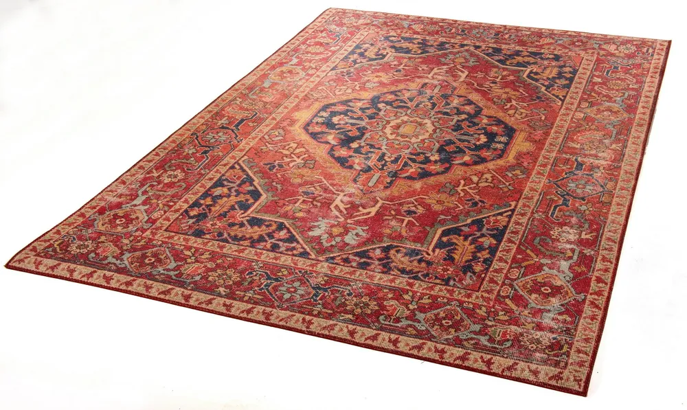 Covor Cecilia 28623, cu model oriental rosu, 90x160 cm