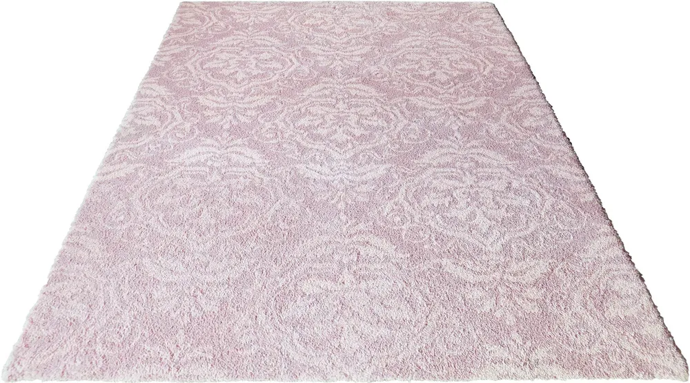 Covor »Cremona« cu model romantic roz, pufos, 60x90 cm