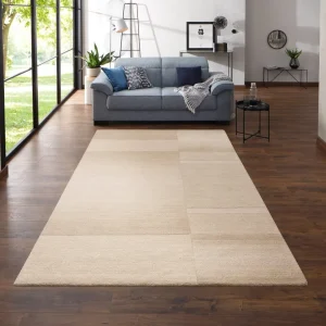 Covor din lână pură »Jorun«, realizat manual, bej 160x230 cm