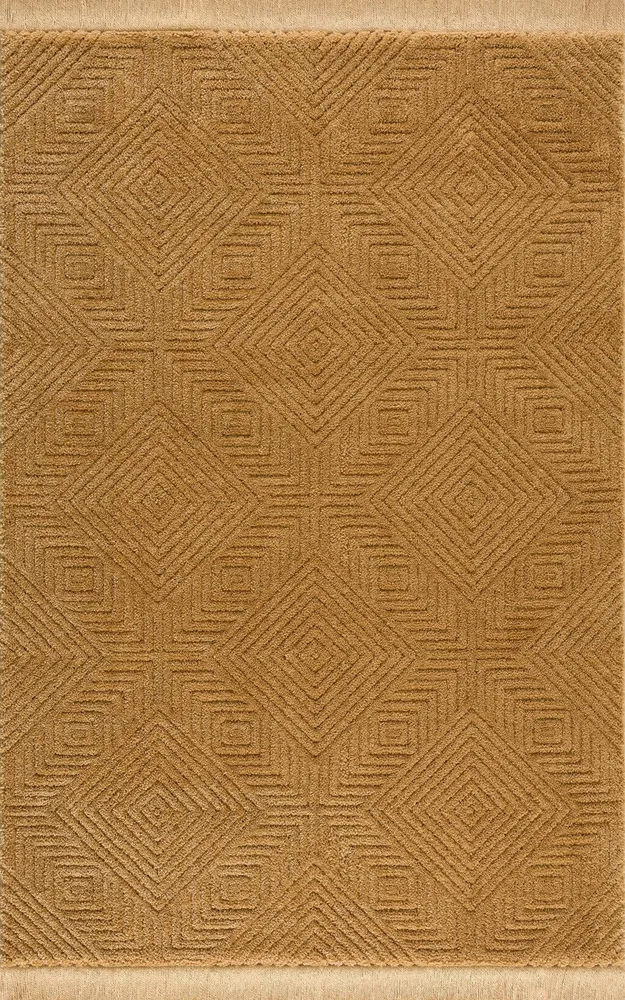 Covor »Duchesse« design grafic, boho cu franjuri galben 160x230 cm