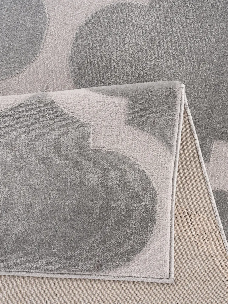 Covor Fenris cu model geometric 3D, gri 120x180 cm