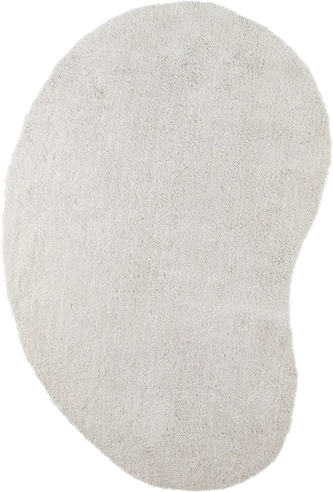 Covor cu fire înalte Halrum, foarte pufos, oval gri 100x150 cm