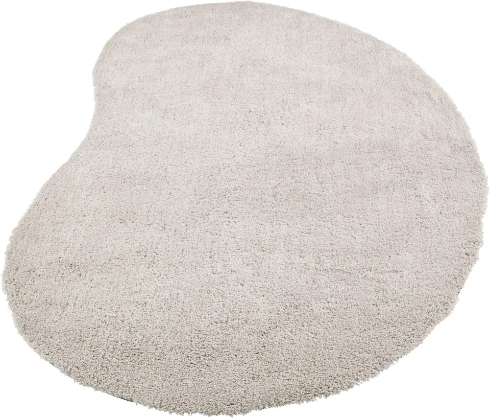 Covor cu fire înalte Halrum, foarte pufos, oval gri 100x150 cm