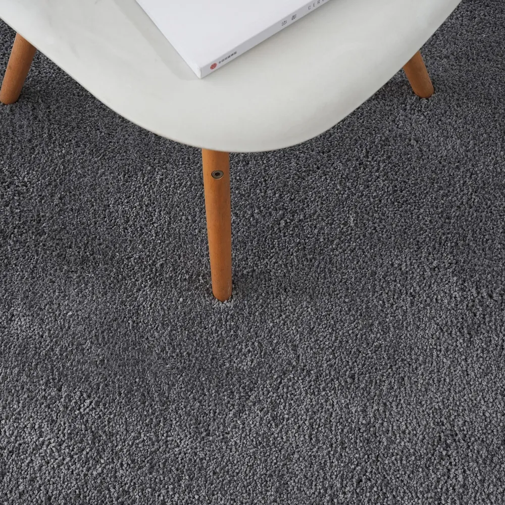 Covor cu fire înalte Halrum, foarte pufos, oval gri inchis 200x300 cm