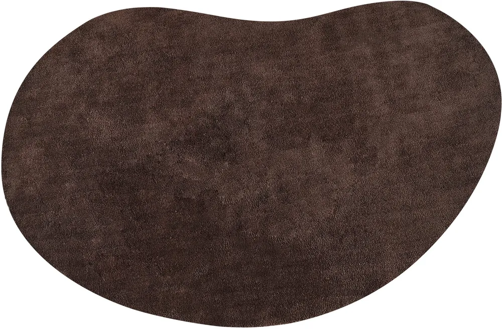 Covor cu fire înalte Halrum foarte pufos oval maro 160x240 cm