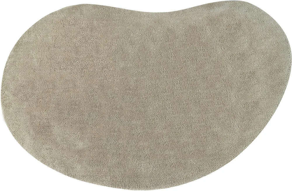 Covor cu fire înalte Halrum foarte pufos oval bej 160x240 cm