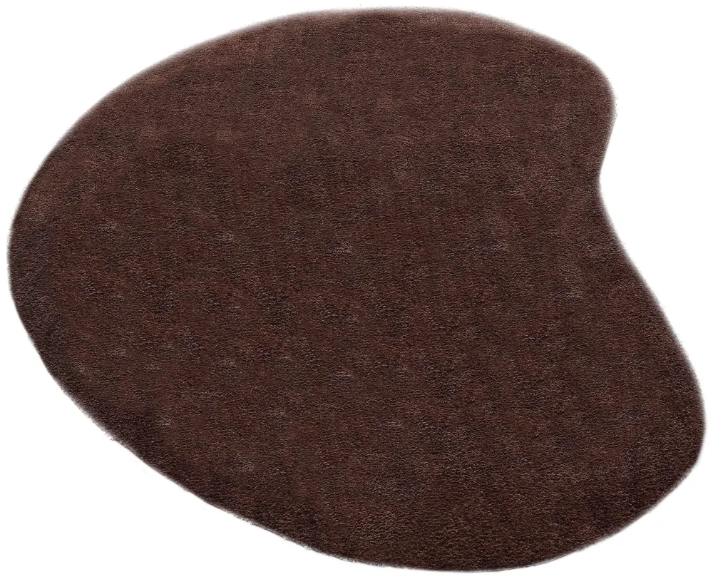 Covor cu fire înalte Halrum foarte pufos oval maro 100x150 cm