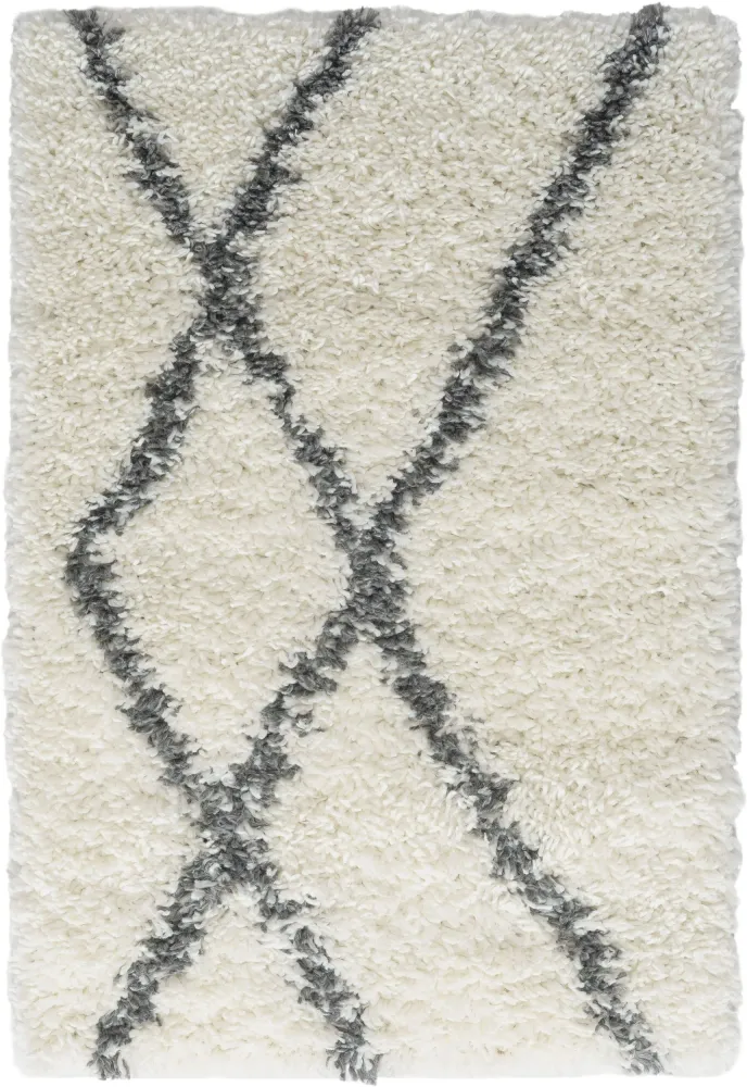 Covor cu fire înalte »My Shaggy Raute«, design scandi 60x90 cm