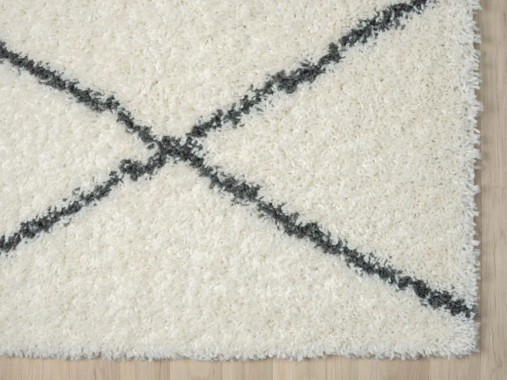 Covor cu fire înalte »My Shaggy Raute«, design scandi 200x290 cm