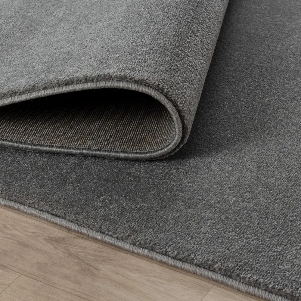 Covor Granada culoare gri cu fire scurte, 120x170 cm