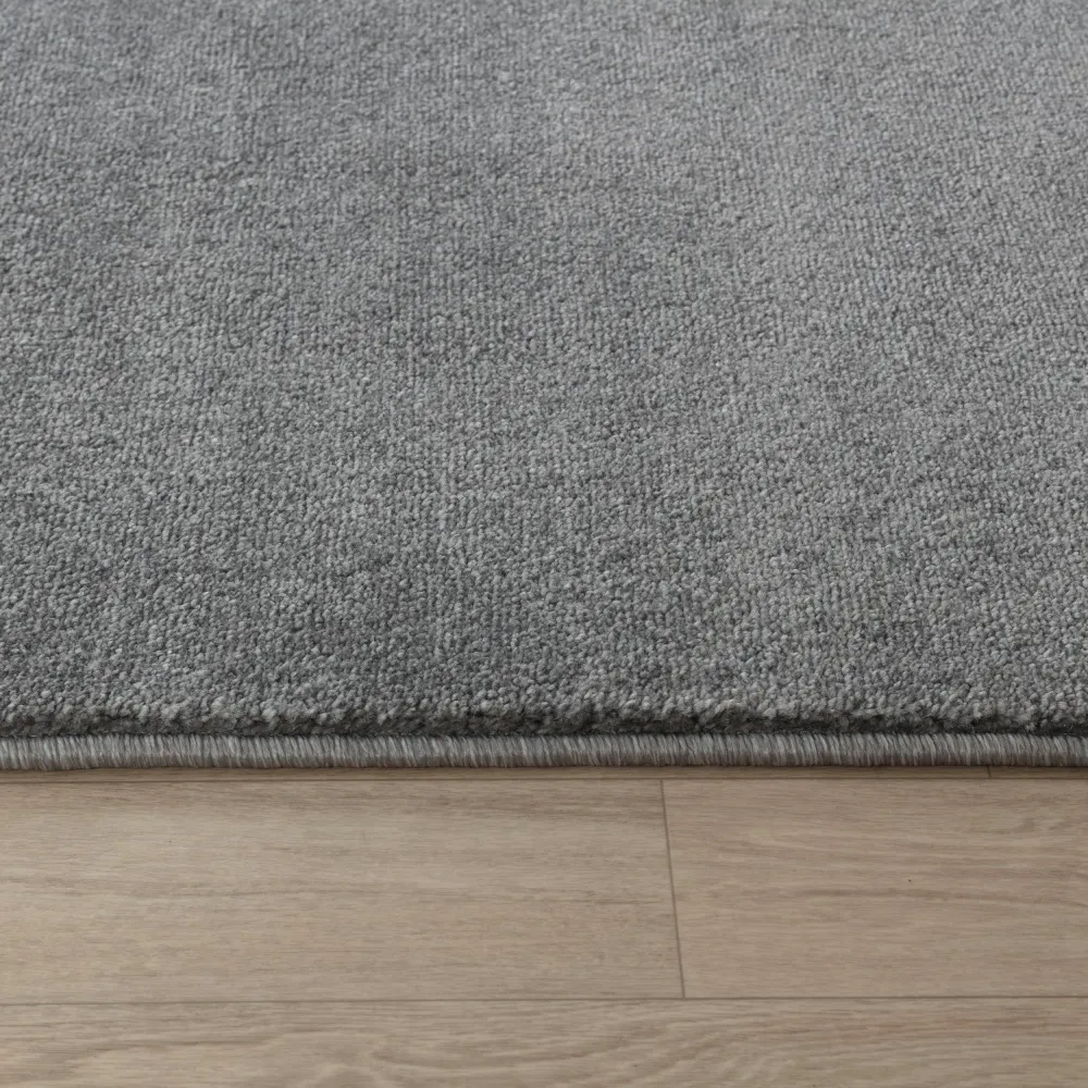 Covor Granada culoare gri cu fire scurte, 120x170 cm