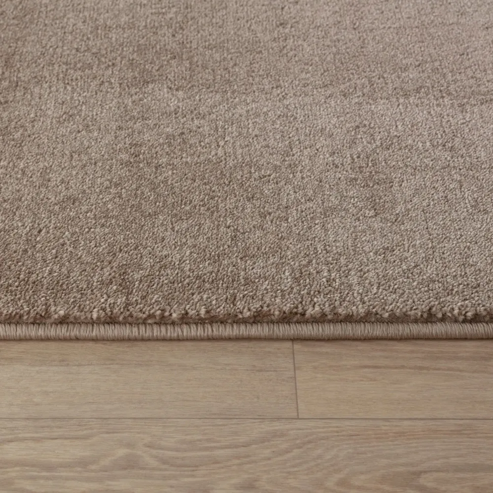 Covor Granada culoare maro cu fire scurte, 80x150 cm